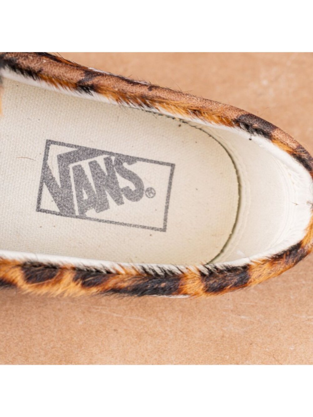 VANS Unisex S53 Calf hair Leopard Print platform sneakers size M5.5 W7 - Picture 6 of 8